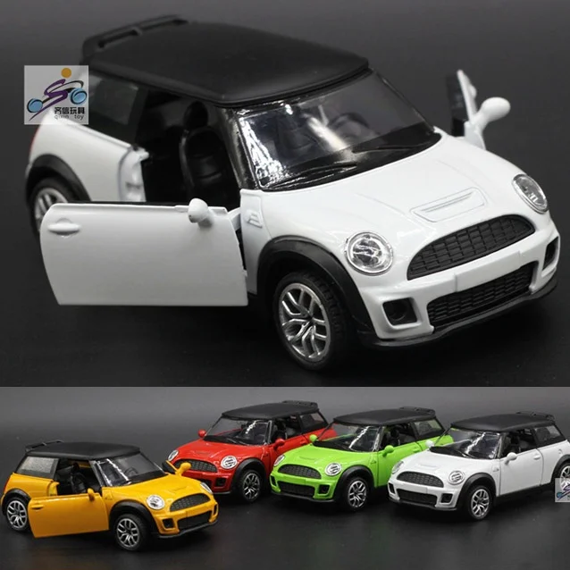 1/32 MINI COOPER Литой Сплав литой автомобиль вытяните назад игрушки со звуком и