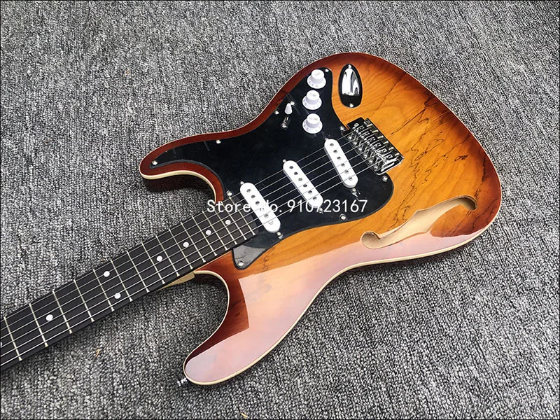 2020 г. высококачественная электрогитара в стиле ST текстурная фанера с картой и