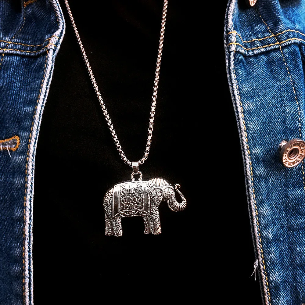Женское винтажное ожерелье с подвеской в виде слона