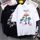 Футболка в стиле Харадзюку с ярким принтом грибов, Уличная Повседневная Уличная одежда, повседневный пуловер в стиле Харадзюку, футболка, женские и мужские модные топы, 2021