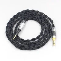 ln007459 pure 99 silver inside headphone nylon cable for sennheiser hd6 hd7 hd8 mix dj hd595 earphone headset