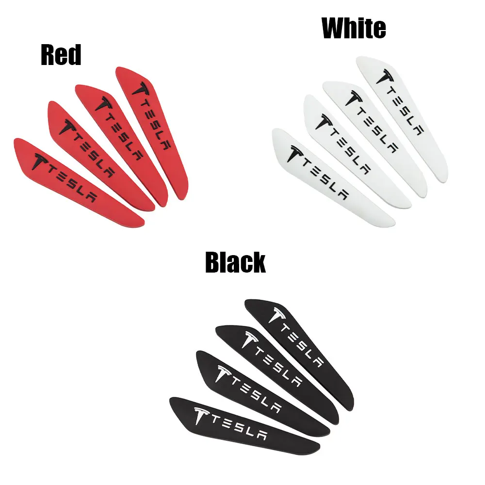 

4*car accessories Side Door Edge Strip Scratch Protector Guard Sticker For Tesla Model 3 X S Y