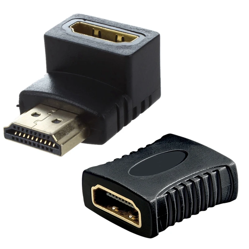 Муфта Женский/Женский HDMI и видео AV адаптер папа к женскому колено с прямым углом 90