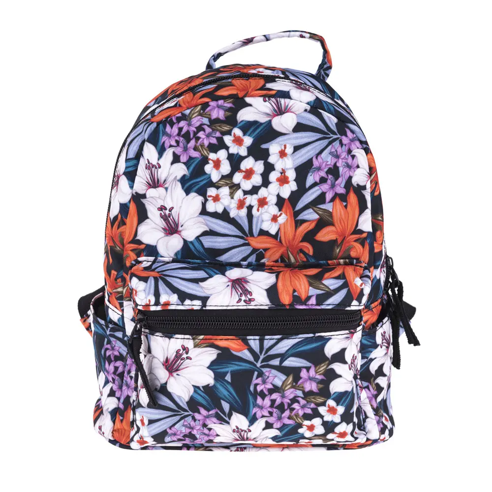 Women Backpack Print Flowers Fashion Cute Mini Backpack For Girl Small School Bag For Teen 1-5 Grade Waterproof Travel Bag