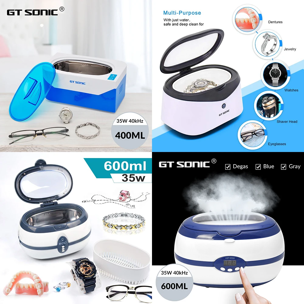 GTSONIC 600 мл ультра Соник Очиститель таймер для ванны ювелирные изделия кисти очки Маникюр камни резаки Стоматологическая бритва части ультразвук
