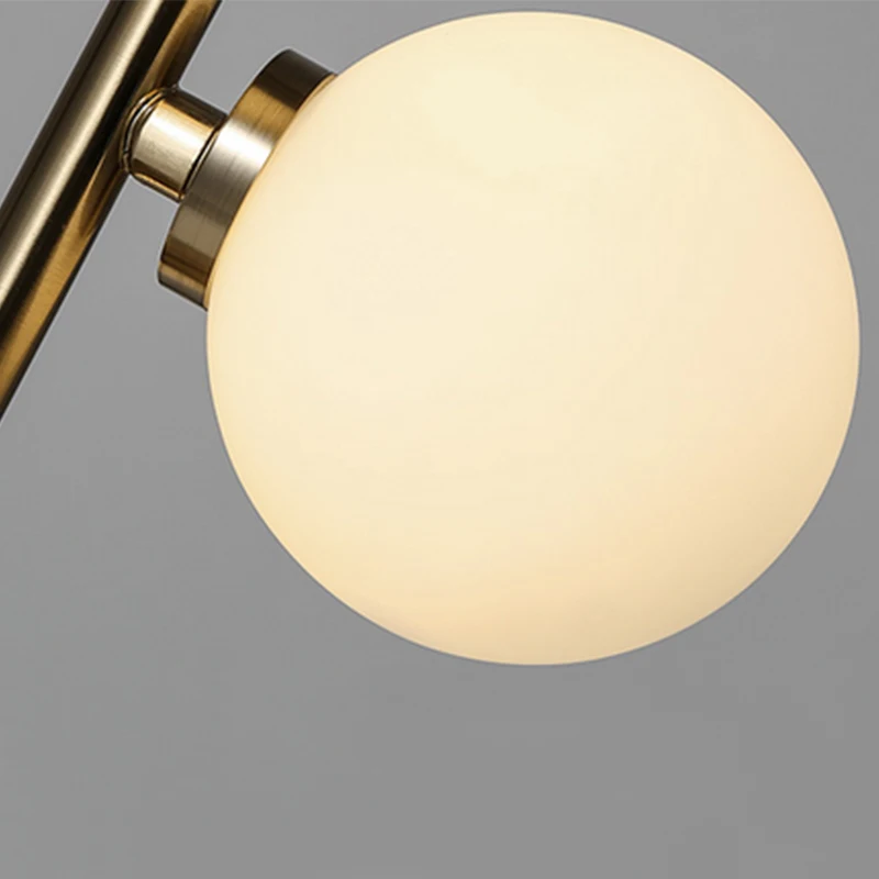 

Modern Nordic Three Heads Glass Ball Table Lamps Living Room Bedroom Bedside Study Golden Iron Table Lamp Home Decor