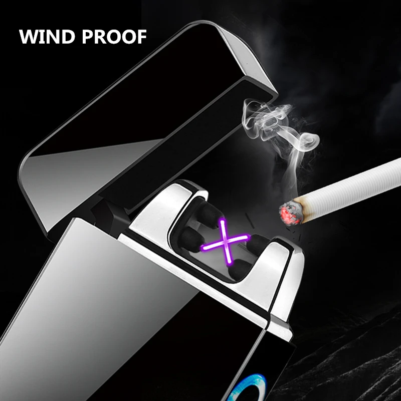 Импульсного двойной дуги электронная сигарета зажигалка ветрозащитный