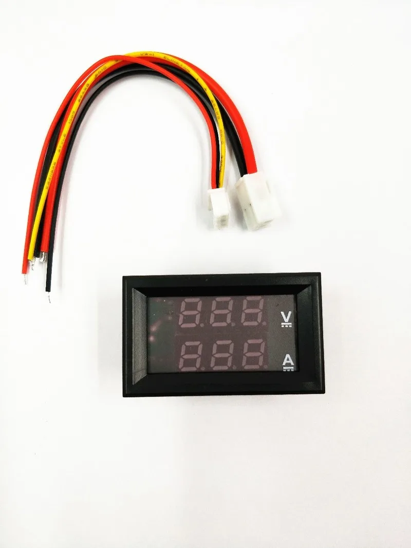 Высококачественный Вольтметр Амперметр постоянного тока 100 в 10 А синий + красный