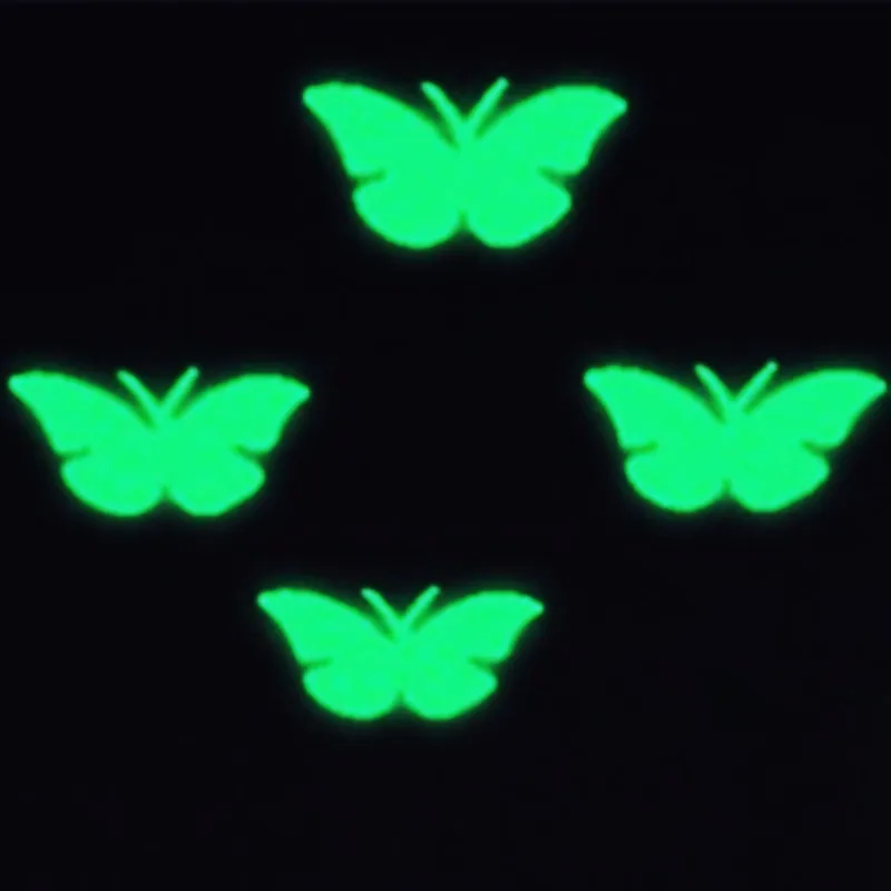 Трехмерная светящаяся Бабочка 4 шт. упак. флуоресцентные наклейки для украшения