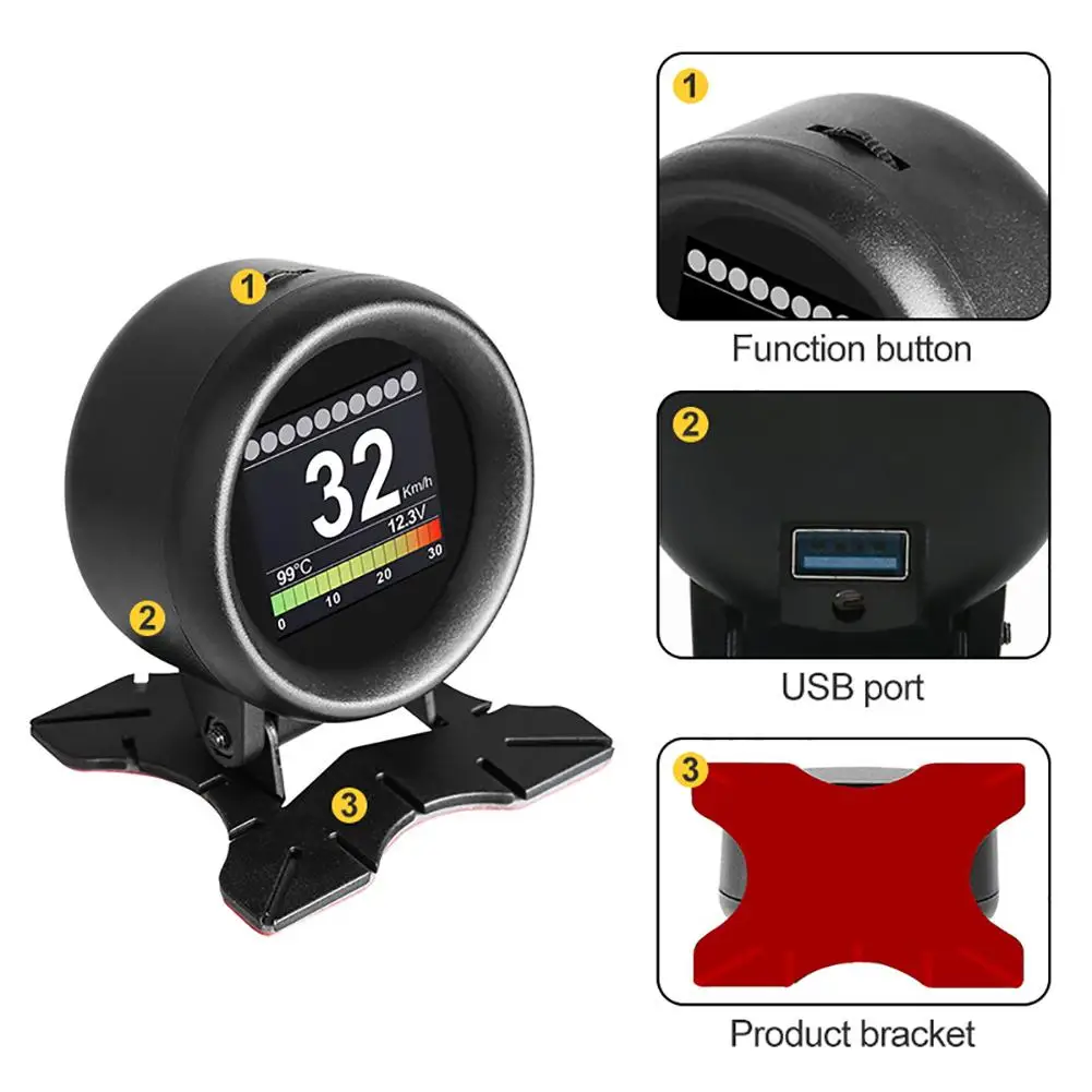 Многофункциональный автомобильный прибор OBD дисплей на лобовое стекло спидометр