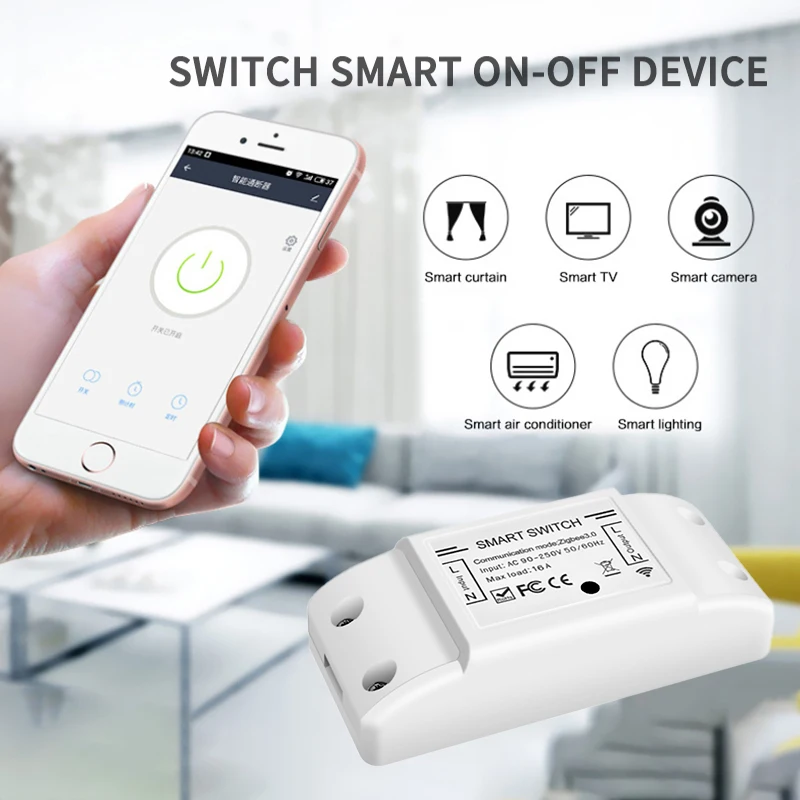 

Tuya ZigBee 3.0 16A Smart Home WiFi Wireless Remote Switch Home Automation Timing Switch Work With Alexa Google Home