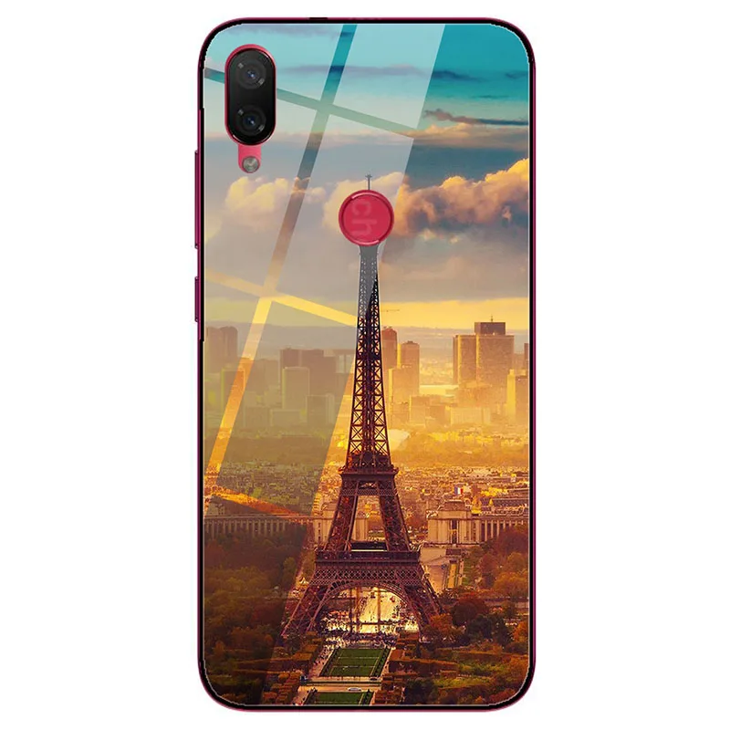 Роскошный 3D чехол из закаленного стекла с изображением звездного неба для Xiaomi Play