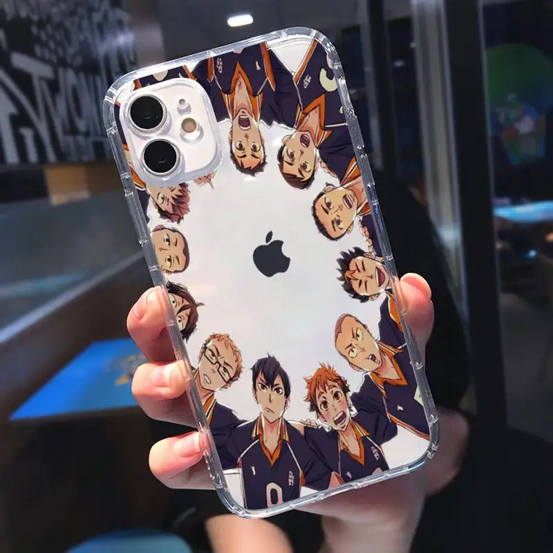 

Haikyuu Anime Volleyball Phone Case Transparent for Clear iPhone 11 12 mini pro XS MAX 8 7 6 6S Plus X 5S SE 2020 XR