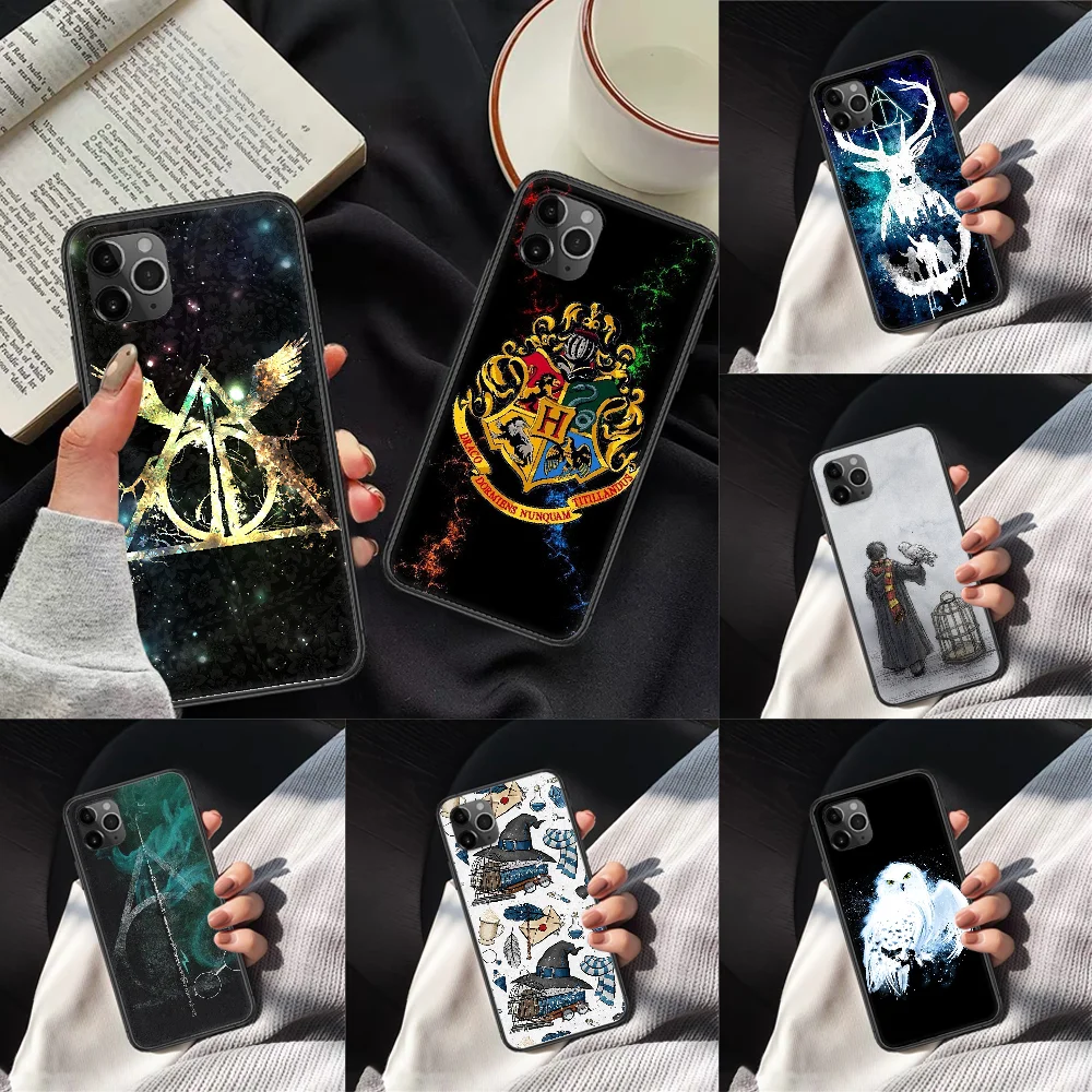 

Harries Potter Phone Case For Iphone 11 12 Mini PRO XR X XS MAX 6 6s 7 8 Plus 5 5s SE 2020 black Back Soft Shell Pretty Cover