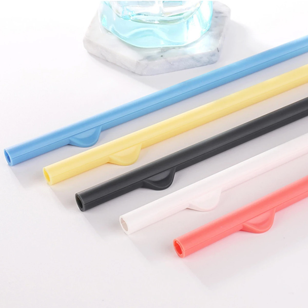 

5pcs Reusable Detachable Drinking Straws Easy Cleaning Straight Drinks Straws