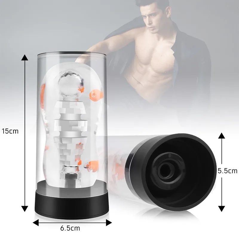 Прозрачный Мужской мастурбатор для тренировок искусственная вагина на