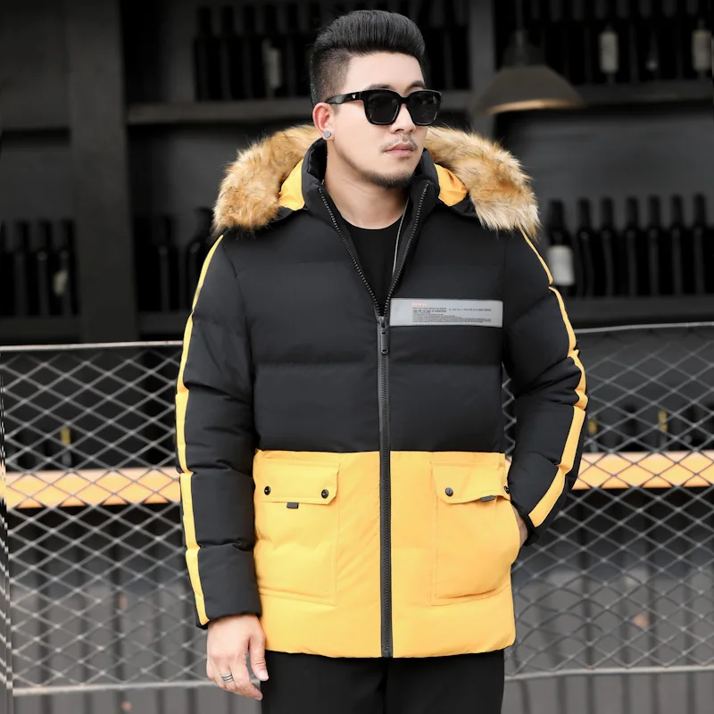 Размер 8XL 7XL 6XL парка Мужская Горячая Распродажа зимняя куртка мужская Толстая меховая верхняя одежда с капюшоном теплое пальто повседневная брендовая парка на-30 градусов