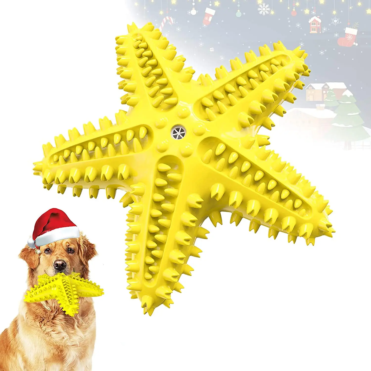 

Новая морская звезда дизайн собака жевательные игрушки для агрессивных Chewer Интерактивная зубная щетка писклявые игрушки чистка зубов Уход...
