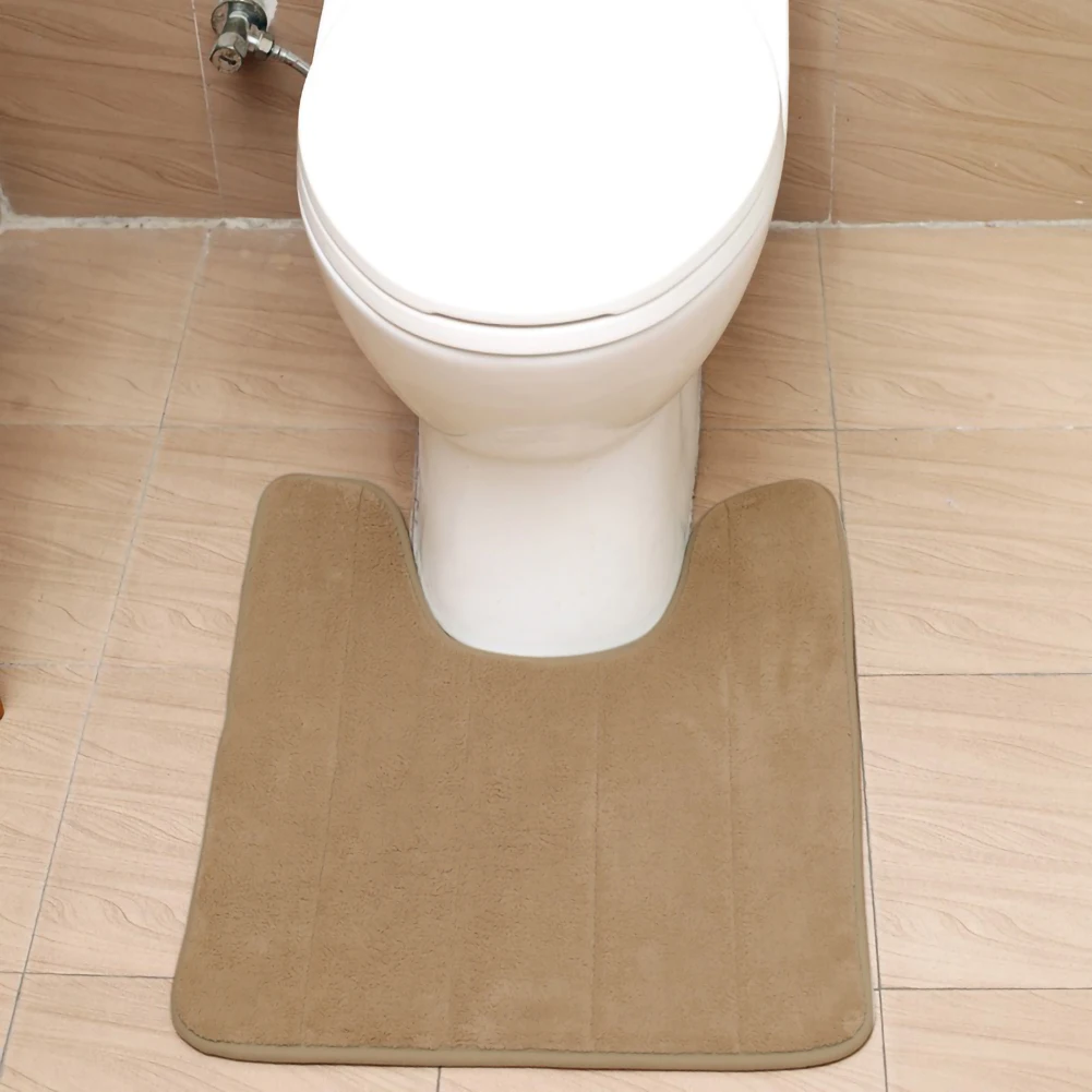 

U-shaped bathroom non-slip floor mat toilet seat toilet absorbent carpet bathroom room door supplies toilet seat cover