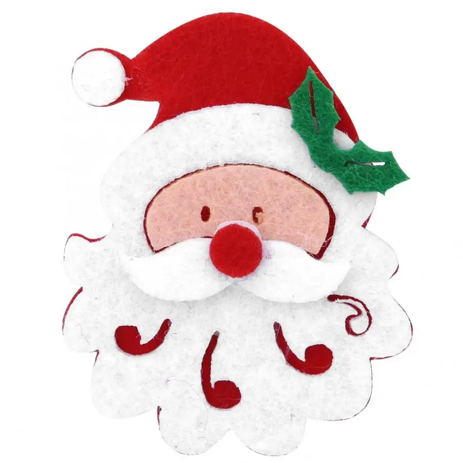 10 шт. рождественские наклейки Санта Клаус Рождественская елка войлочные