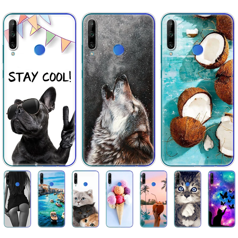 

Case For HONOR 9C silicon 6.39" Soft Tpu Phone Cover On Honor 9C 9 C AKA-L29 Back Bag Protective Coque Bumper soft tpu touch cat