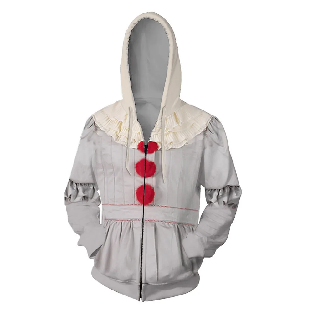 It: Chapter 2 Pennywise толстовки с капюшонами изображением клоунов косплей костюмы