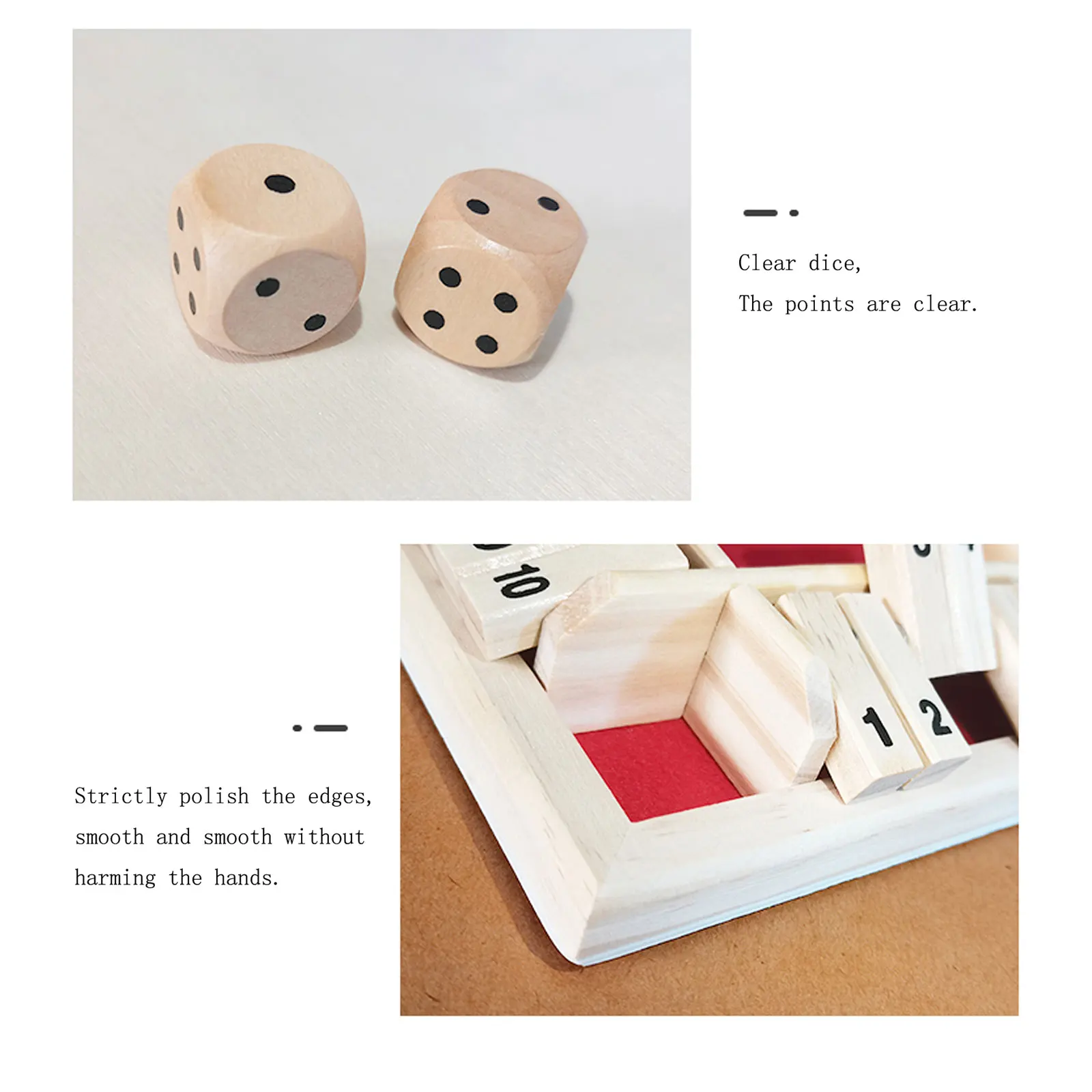 

Digital Four-sided Flop Wooden Sieve Water-proof Bottom Shaft Design Drinking Game Props Wooden Decorative Crafts