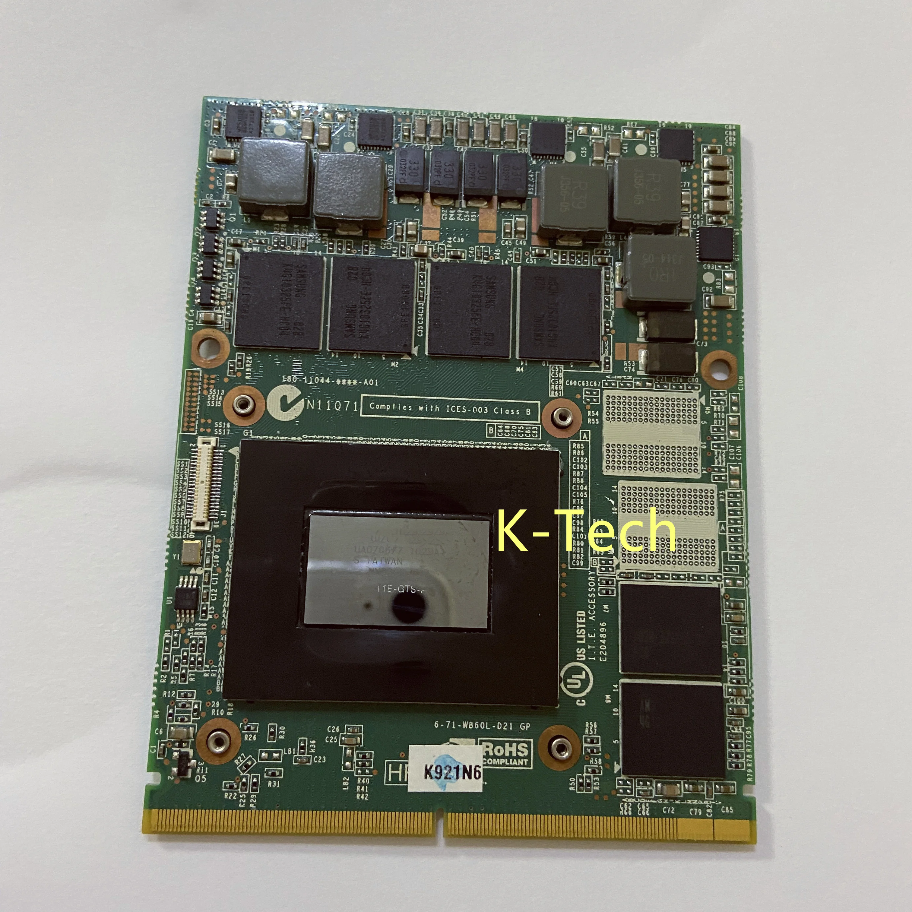 Оригинальная графическая Видеокарта GTX 470M GTX470M N11E-GTS-A1 1 5 GB для Clevo W860L P150HM P170HM X511 F59X
