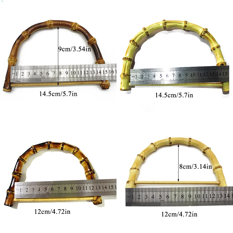 

1 Piece D Shaped Bamboo Handle Handbag Handle Replacement DIY Handamde Craft Making Bags Accessories