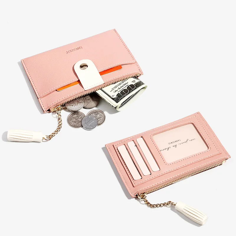 2019 Tassel Women Wallet Small Cute Short Leather Wallets Zipper Purses Portefeuille Female Purse Clutch PU | Багаж и сумки
