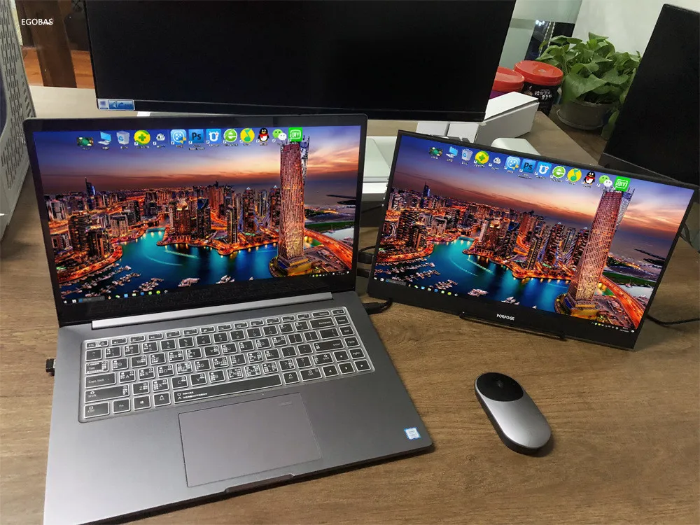 15," портативный монитор HDMI игровой светодиодный ips экран Поддержка Mini HDMI PC ноутбук, Xbox, переключатель PS4 монитор для PC Gamer