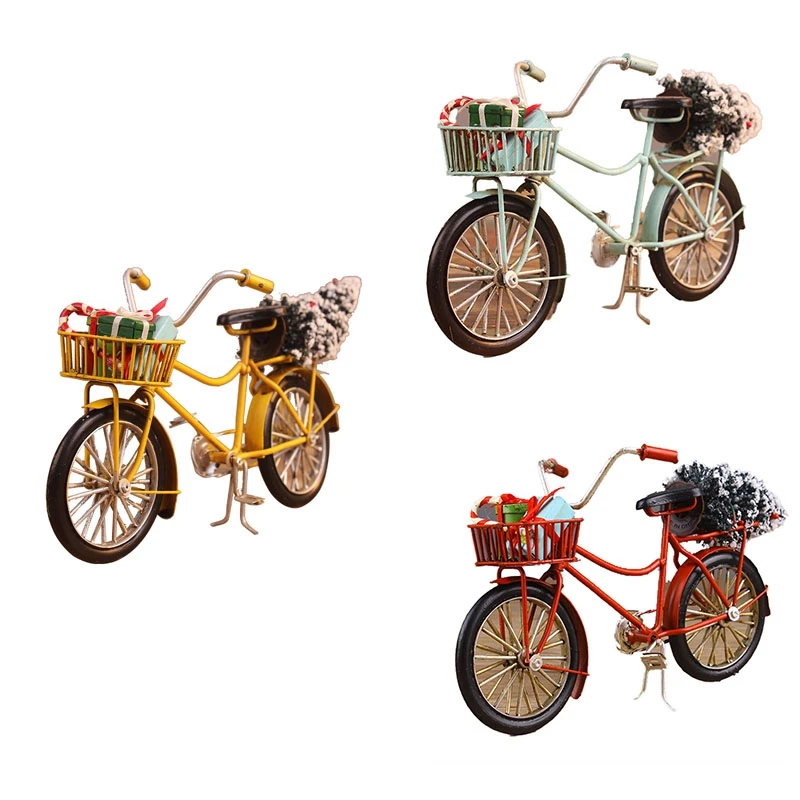 

Christmas Decorations Christmas Vintage Bicycle Ornaments Tin Novel Pickup Truck Model and Christmas Decoration Props