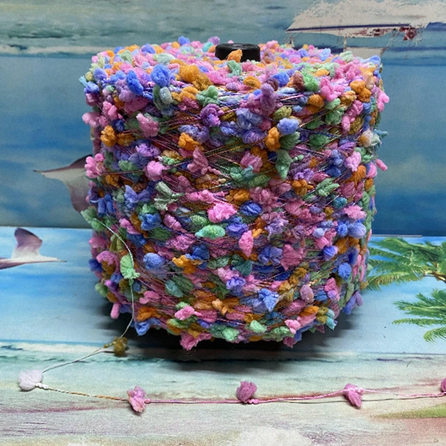 50 г цветная полиэфирная акриловая Смешанная перьевая пряжа ручная вязка модная