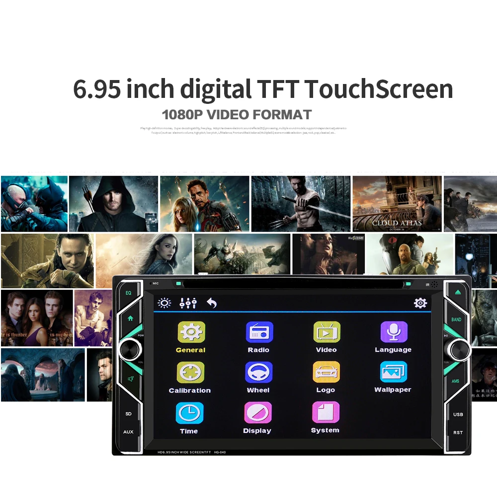 2 Din Автомобильная Радио TF Bluetooth автомобильный DVD мультимедийный плеер для Toyota Corolla Camry MR2 Prado RAV4 Yaris 7 ''Авторадио аудио стерео