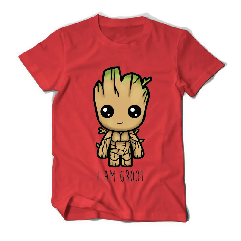 Disney Marvel стражи Галактики Groot "персонажа Милая футболка с коротким рукавом и