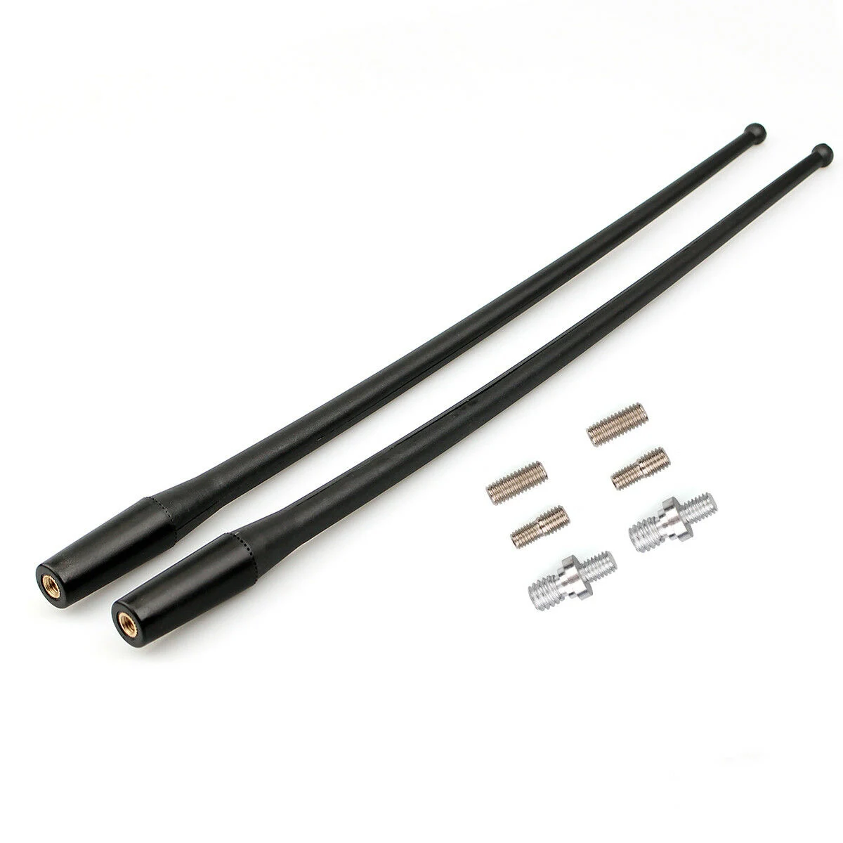 

NEW Rubber 1/2pcs Motorcycle 14 inch Black AM/FM Antenna Mast