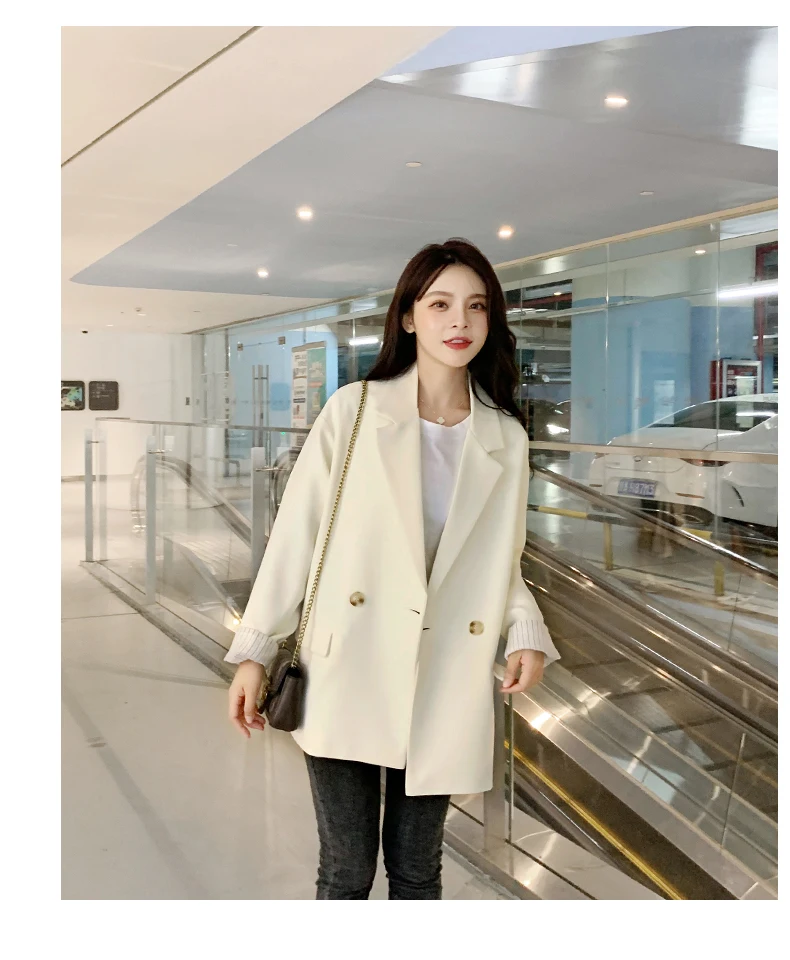 

Women Office Lady Wear Suit Blazer Solid Casual Coat Jacket Long Sleeve Notched Collar Outwear Blazers