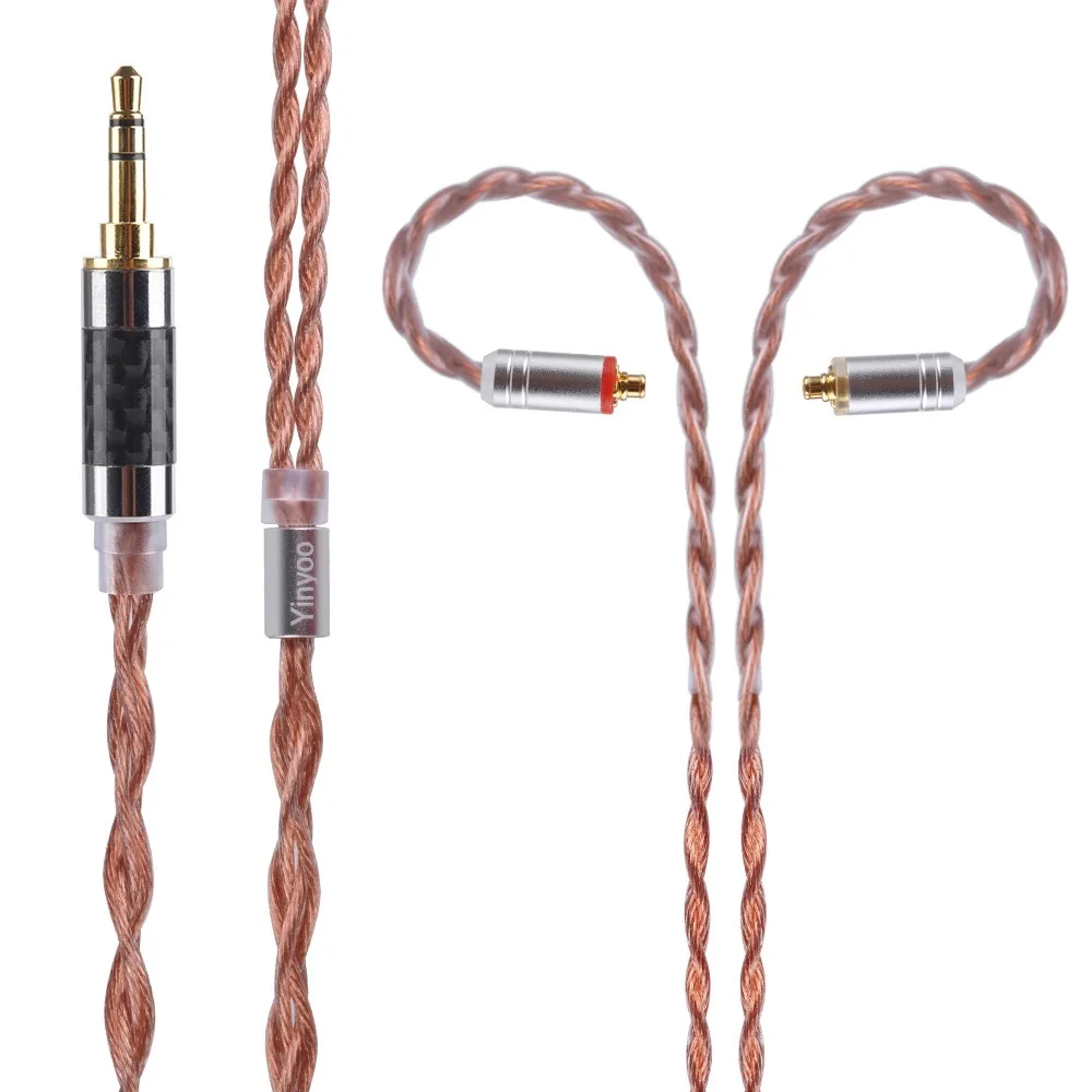 Yinyoo 4 Core Alloy With Pure Copper Upgraded Cable 2.5/3.5/4.4mm Balanced MMCX/2pin Connector For AS10 ZS10 ZST ZS6 | Электроника