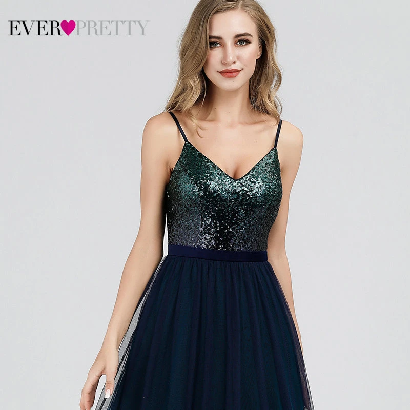 Длинные атласные платья Ever Pretty, красное вечернее платье с V-образным вырезом, пайетками, открытой спиной, для выпускного, EP07859, весна-лето