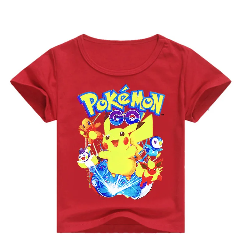 Оригинальная короткая футболка Takara Tomy Pokemon Pikachu летняя хлопковая милая