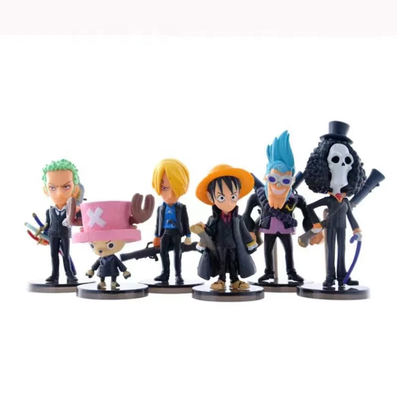 

6pcs/set Anime One Piece Figures PVC Action Model Dolls Figure Toys Cute Luffy Nami Zoro Collection Brinquedos Full Set Hot Sale