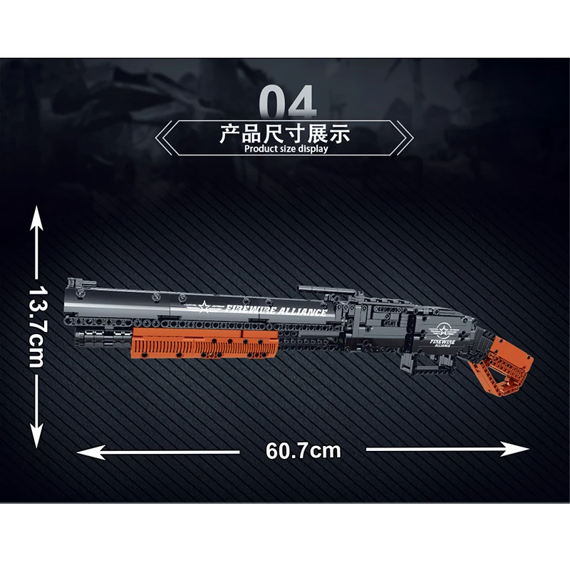 

MOC 1137PCS High-Tech Series M4 Shotgun Fire Bullets Set DIY Model Building Blocks Toys For children birthday Gifts