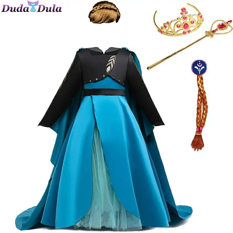 Костюм Снежной Королевы Ань-на для девочек на Хэллоуин платье принцессы Детский