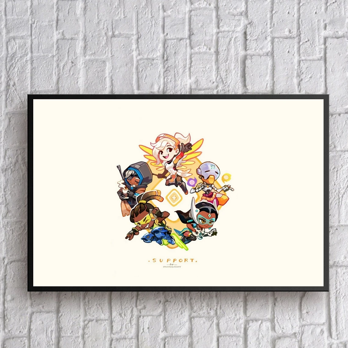 Overwatch видеоигра плакат холст печать Декор для дома настенная живопись (без рамки)