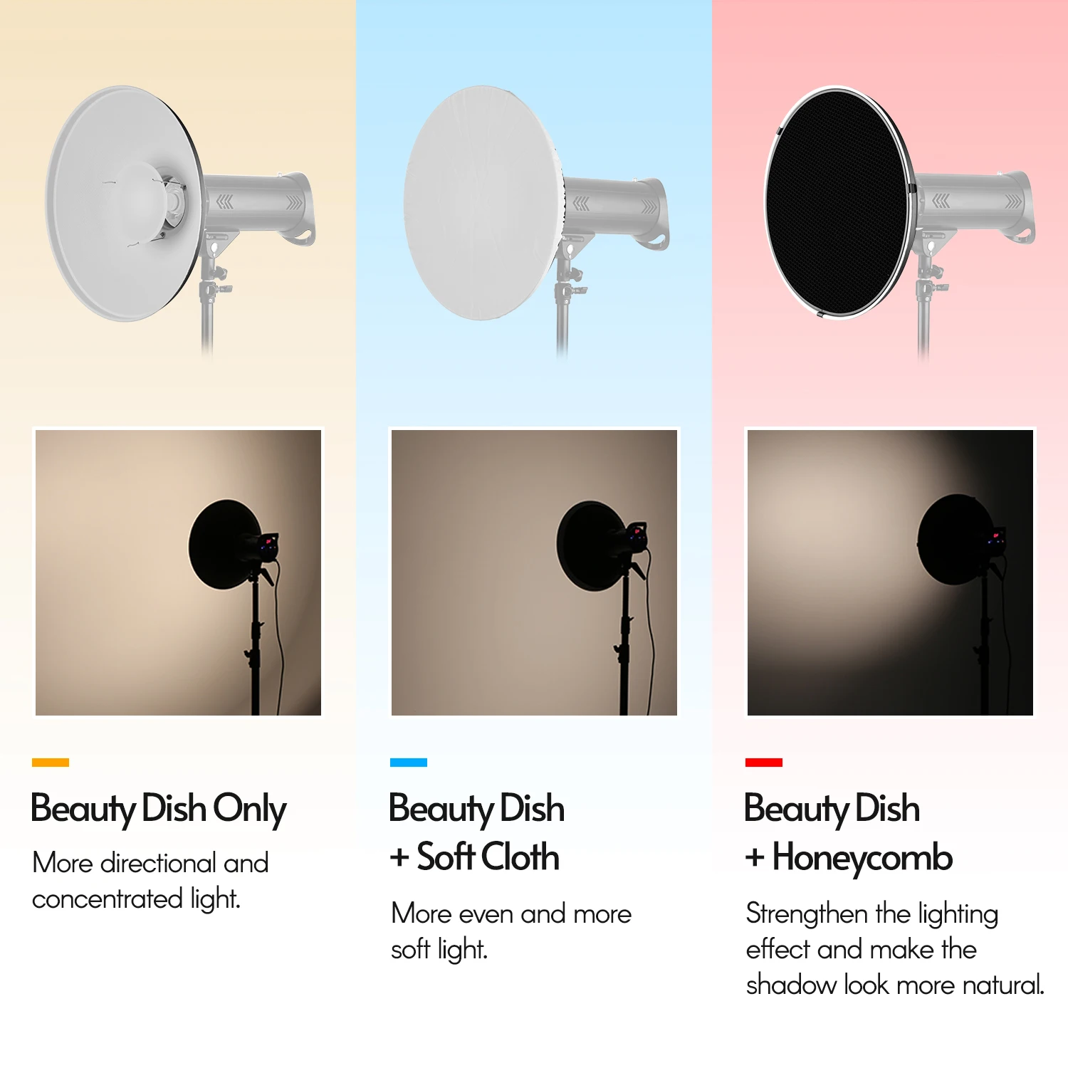 16 дюймовый отражатель для студийной фотосъемки Beauty Dish диффузор с сотовой мягкой