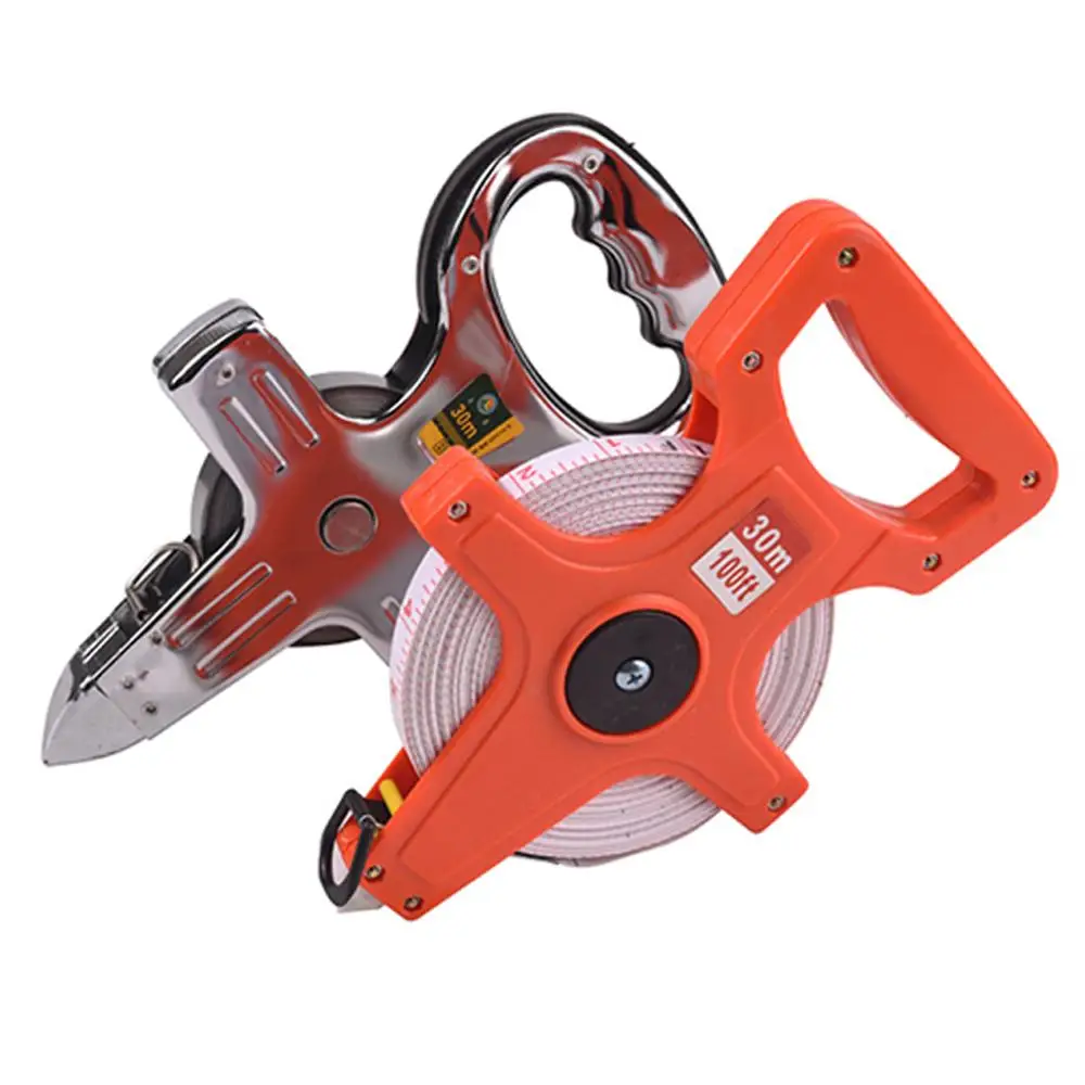 

30/50/100 м Рулетка Нержавеющая сталь/ABS точности измерительного инструмента ручной выдвижной линейки лента для швейные изделия ручной работы