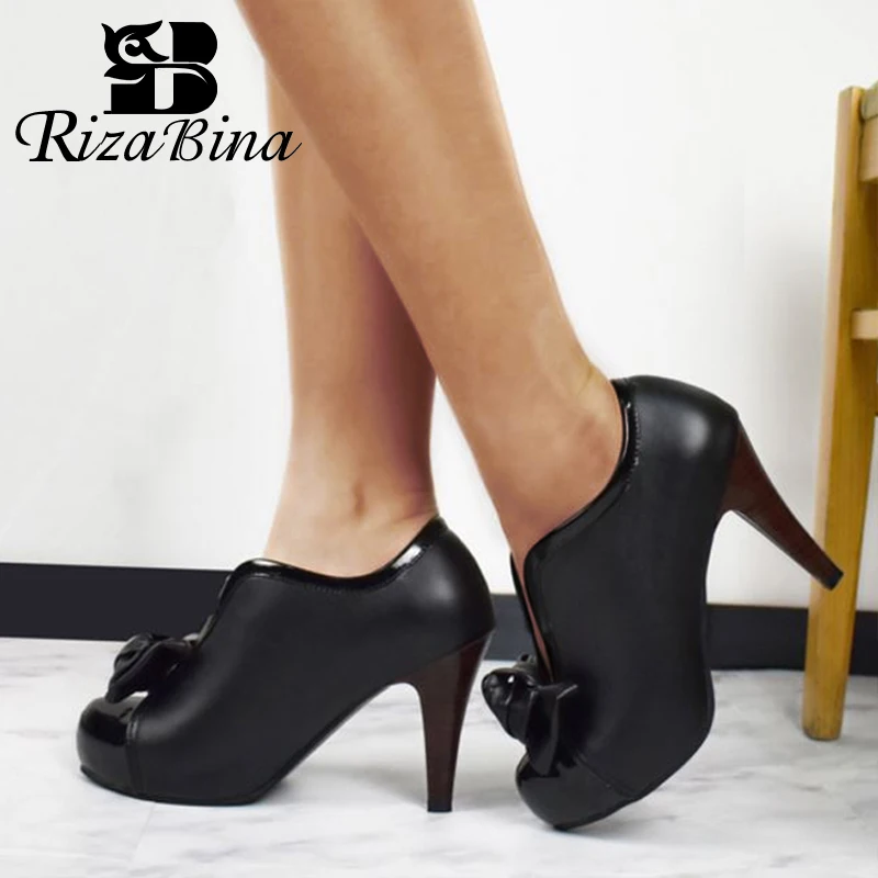 RIZABINA/новые женские туфли на высоком каблуке винтажные туфли-лодочки платформе с