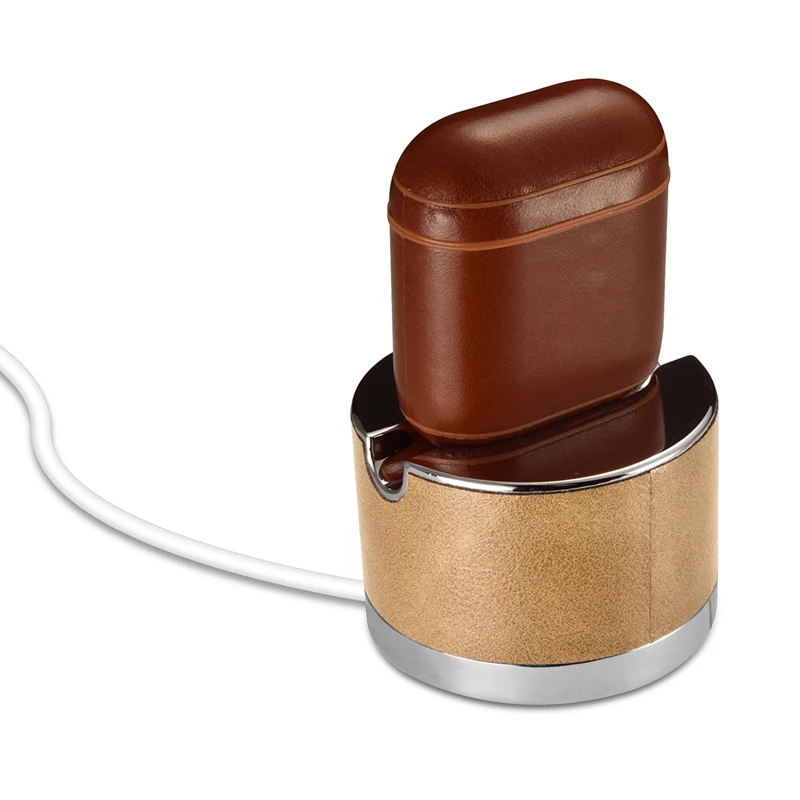 Ретро подлинный кожаный наушник чехол для хранения чехол для Apple airpods iphone bluetooth наушники чехол коробки защитный чехол