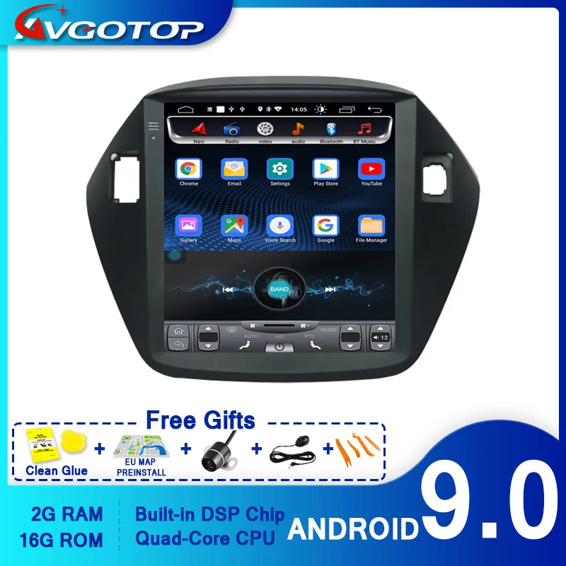 AVGOTOP Android 9 0 вертикальный экран Tesla автомобильный радиоприемник мультимедийный