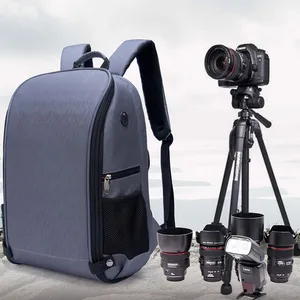 outdoor waterproof camera laptop backpack folding nylon camera bag case fit 15 6 inch laptop bag for slr photography lens tripod free global shipping